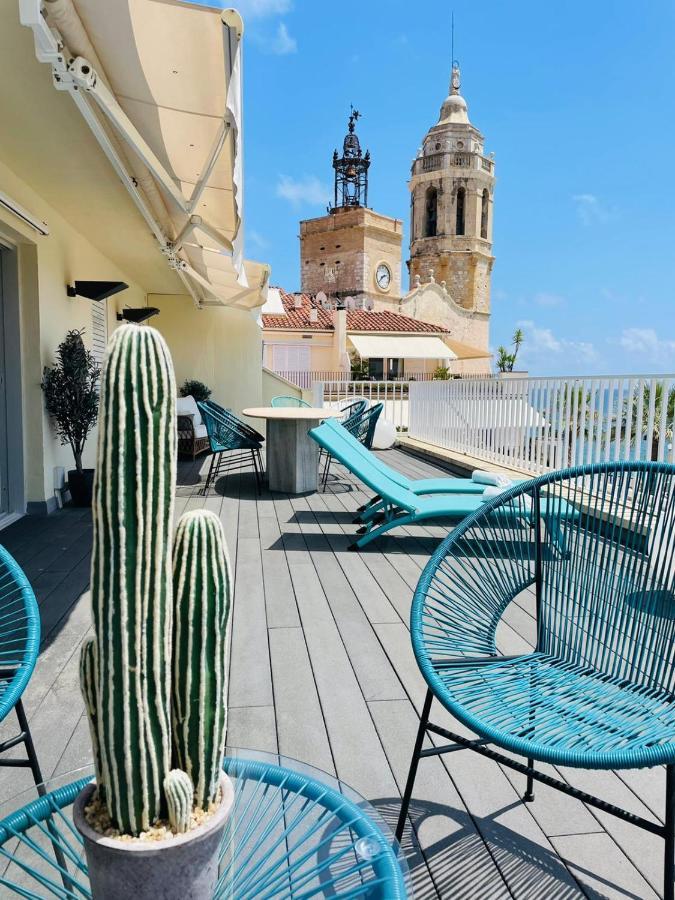 锡切斯Atico Con Fantasticas Vistas Al Mar Y La Iglesia公寓 客房 照片