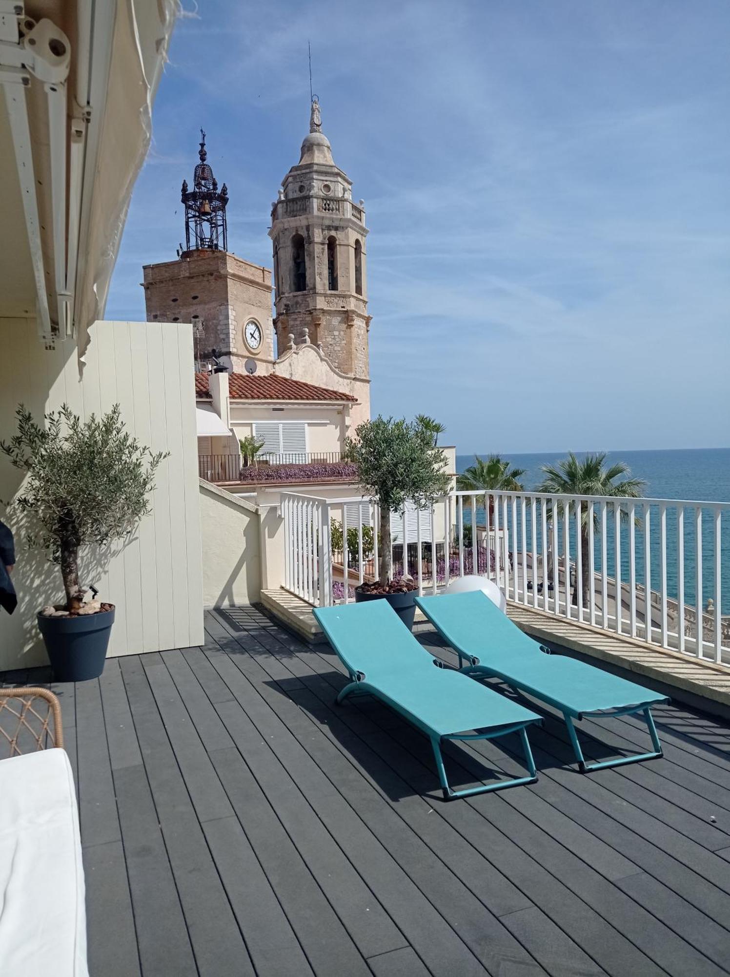 锡切斯Atico Con Fantasticas Vistas Al Mar Y La Iglesia公寓 外观 照片