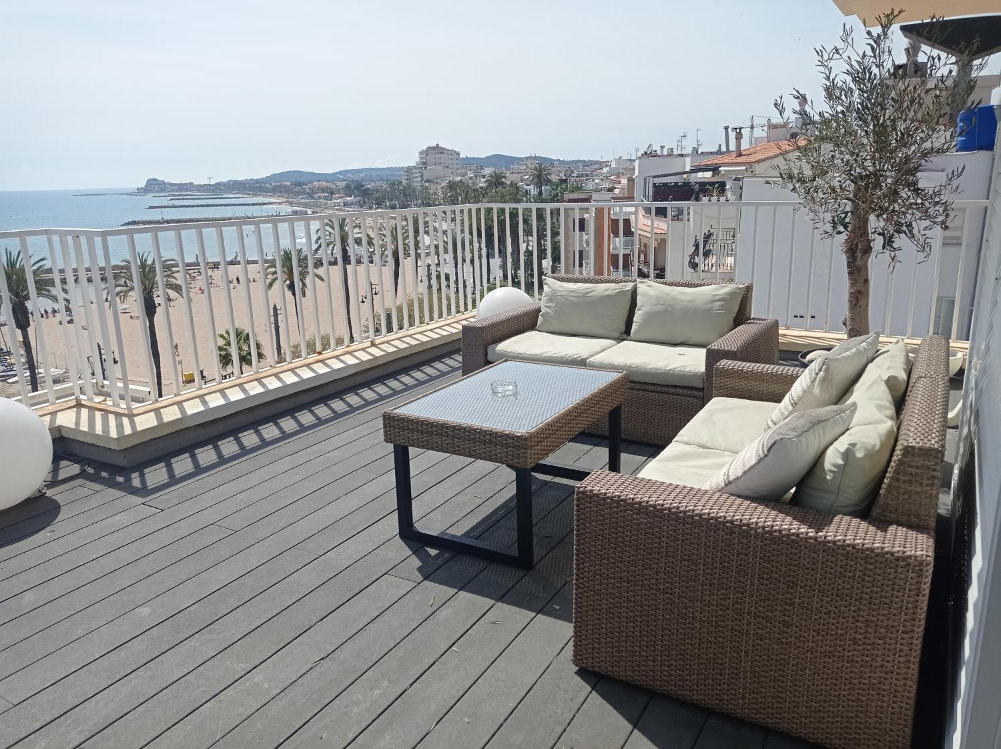 锡切斯Atico Con Fantasticas Vistas Al Mar Y La Iglesia公寓 外观 照片
